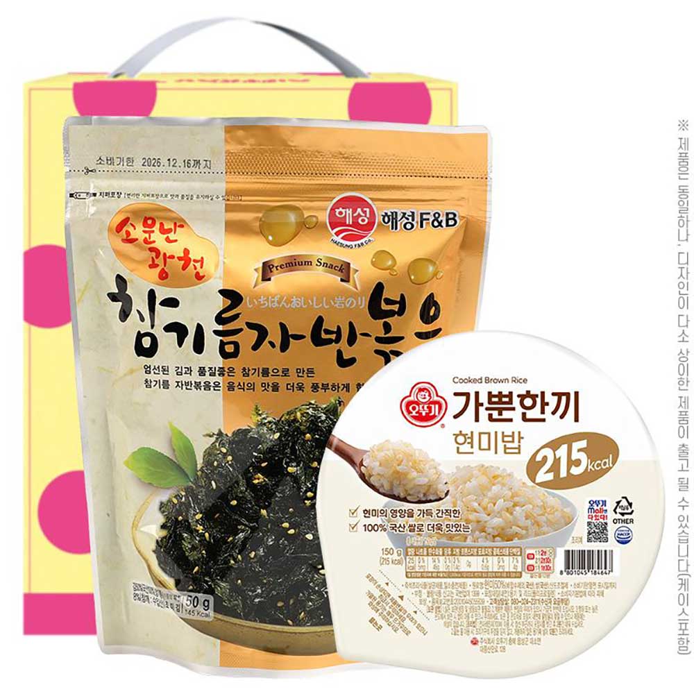소문난광천참기름자반볶음50g 오뚜기현미밥(2종)