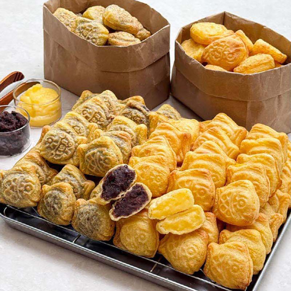 40년전통 리만월 미니골드 팥잉어빵1팩+슈크림잉어빵1팩