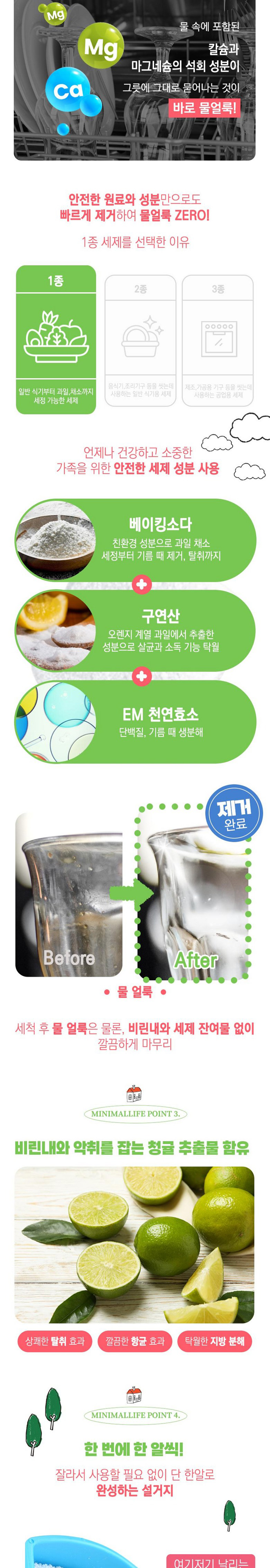 [아이앤어스] 미니멀 라이프 프리미엄 버블 클리너(식기세척기세제)_40개입_베르가못 상세 2