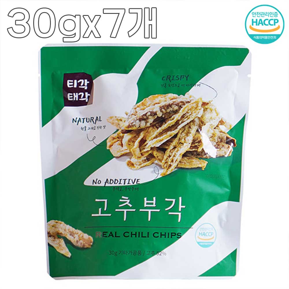 [맛다움] 속초명물 바삭바삭 고추 부각 30gx7개