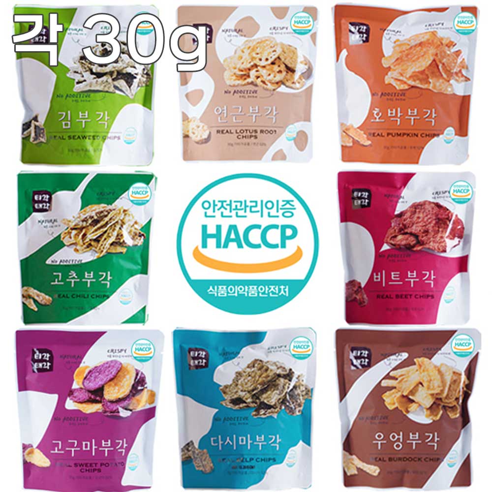 [맛다움] 속초명물 바삭바삭 부각(김+연근+다시마+호박+고추+우엉+고구마+비트)x각30g
