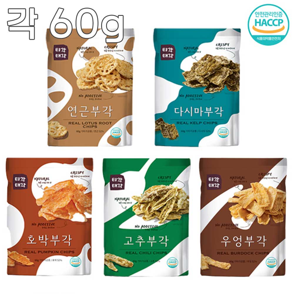 [맛다움] 속초명물 바삭바삭 부각(연근+다시마+호박+고추+우엉)x각60g