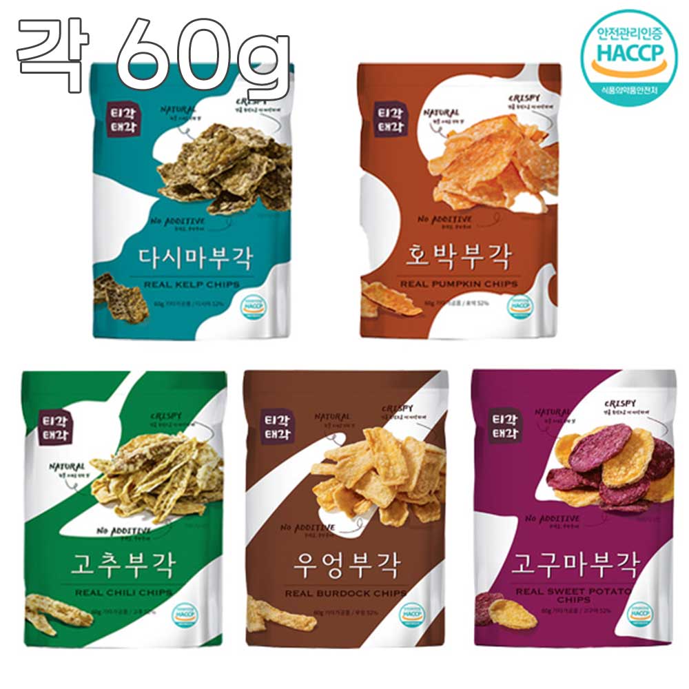 [맛다움] 속초명물 바삭바삭 부각(다시마+호박+고추+우엉+고구마)x각60g