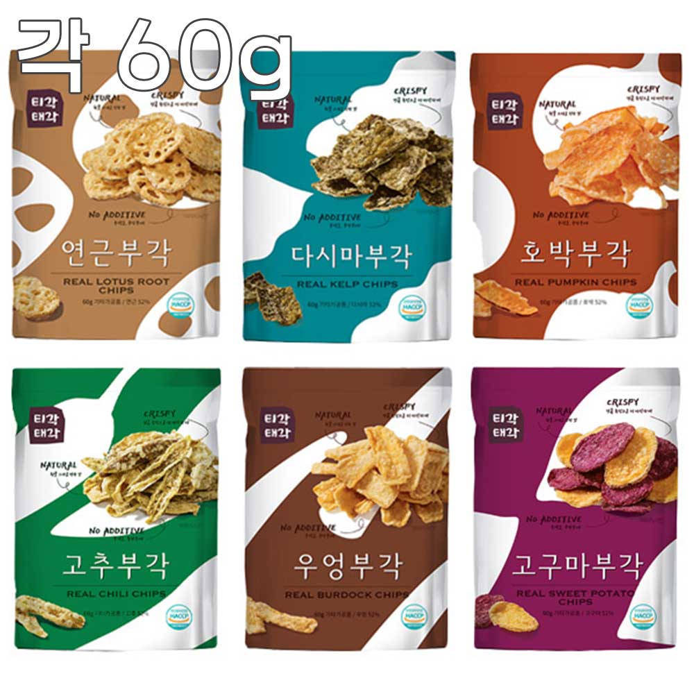 [맛다움] 속초명물 바삭바삭 부각(연근+다시마+호박+고추+우엉+고구마)x각60g