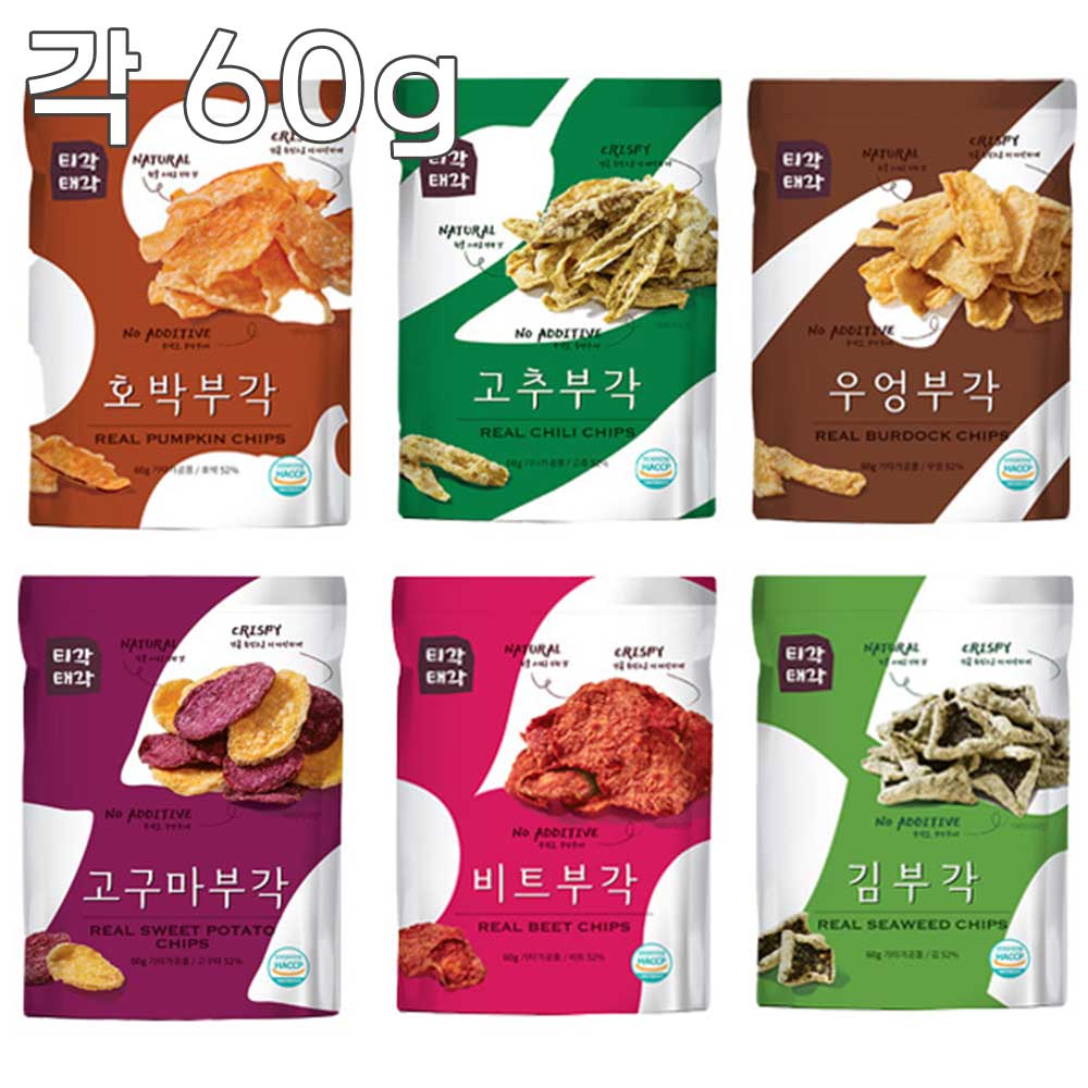 [맛다움] 속초명물 바삭바삭 부각(호박+고추+우엉+고구마+비트+김)x각60g