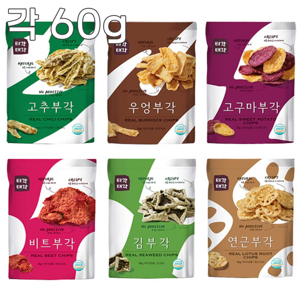 [맛다움] 속초명물 바삭바삭 부각(고추+우엉+고구마+비트+김+연근)x각60g