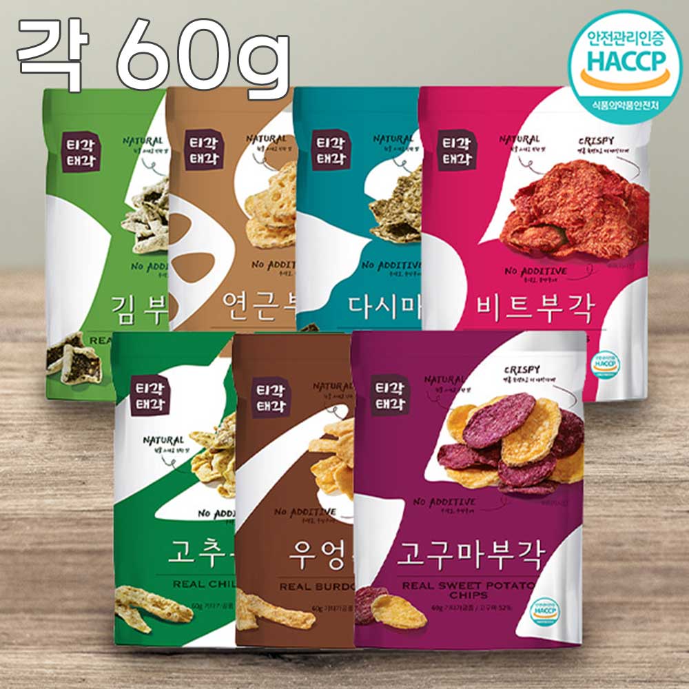 [맛다움] 속초명물 바삭바삭 부각(고추+우엉+고구마+비트+김+연근+다시마)x각60g