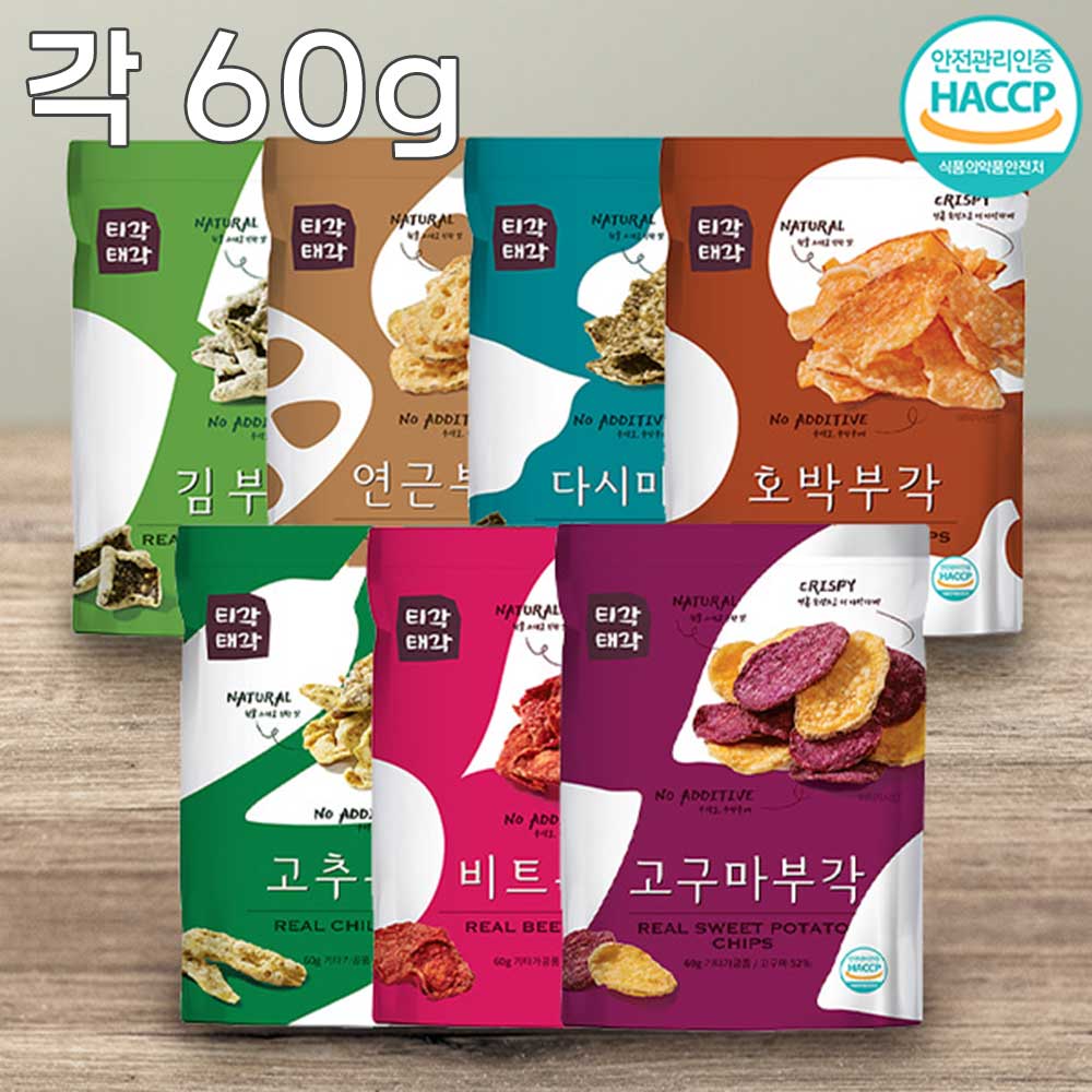 [맛다움] 속초명물 바삭바삭 부각(고구마+비트+김+연근+다시마+호박+고추)x각60g
