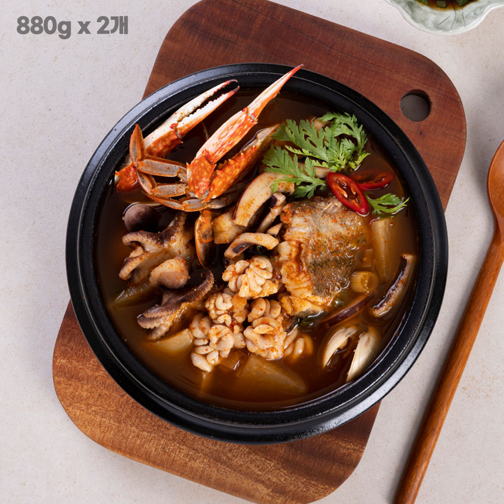[영동씨푸드] 모듬 해물탕(880gX2개)/다양한 해산물/시원한 감칠맛/캠핑
