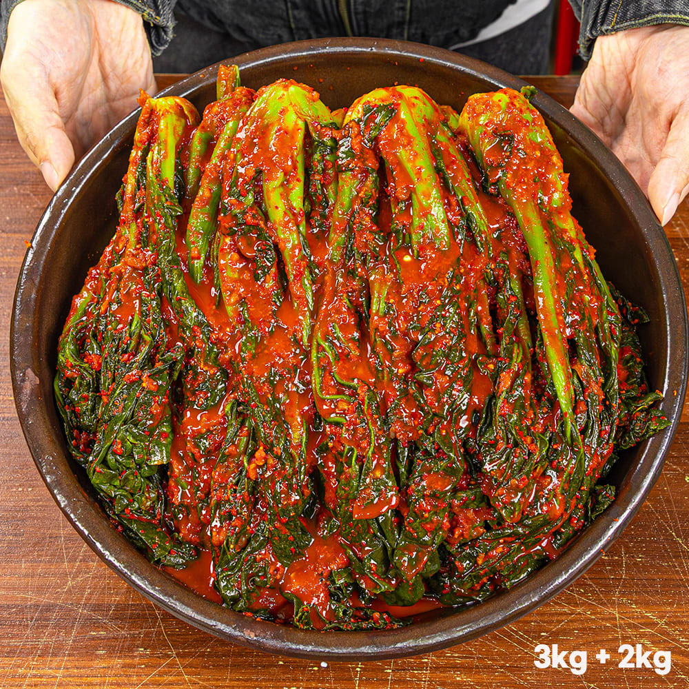 대통령상 수상 비법양념 돌산 갓김치 3kg + 2kg