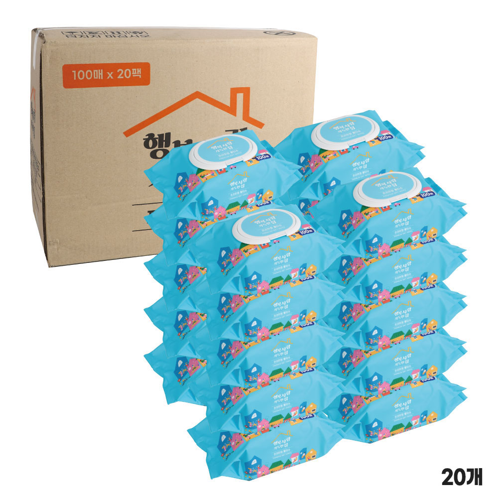 [행복사랑 가득한집] 물티슈 100매 x 20개