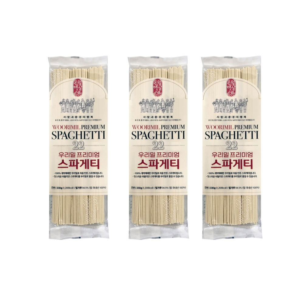 [우리밀] 프리미엄 스파게티 330g*3ea