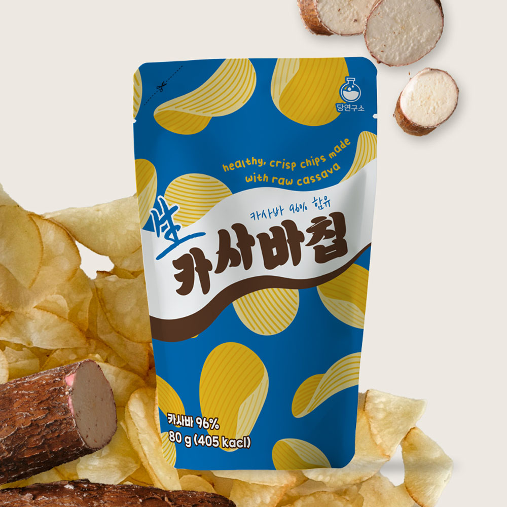 바삭하고 맛있는 생 카사바 칩 80g