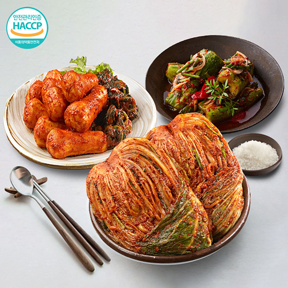 [국제요리대회최우수상] 전라도 포기김치1kg+총각김치1kg+오이소박이1kg