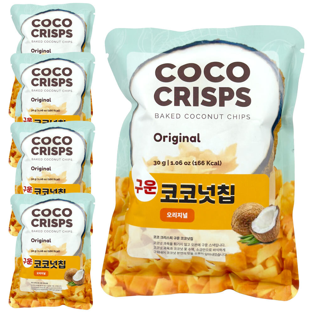 [코코크리스피] 필리핀 다바오 코코넛칩 오리지널 30g x 5개