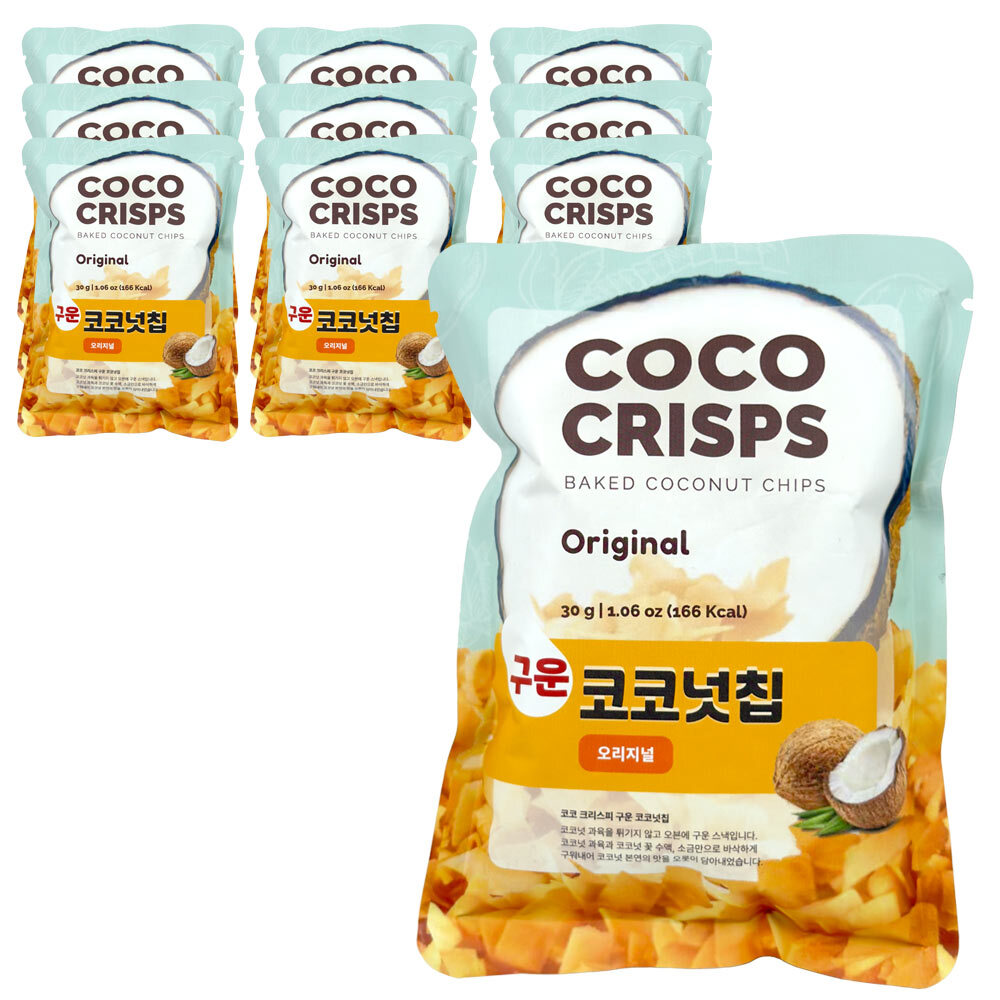 [코코크리스피] 필리핀 다바오 코코넛칩 오리지널 30g x 10개