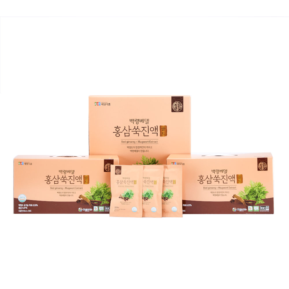 백령베델 홍삼쑥 진액 골드 1box(80mlX60팩입)