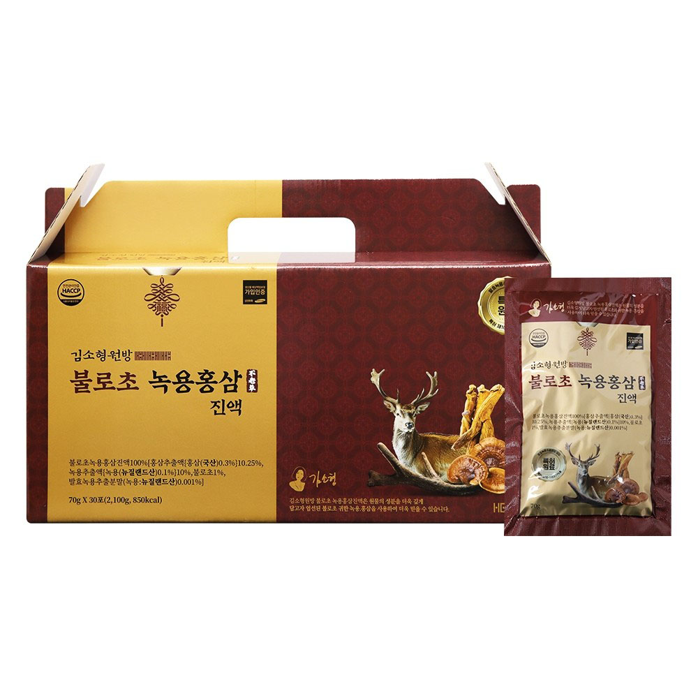 [김소형] 원방 불로초녹용홍삼진액 70g * 30포