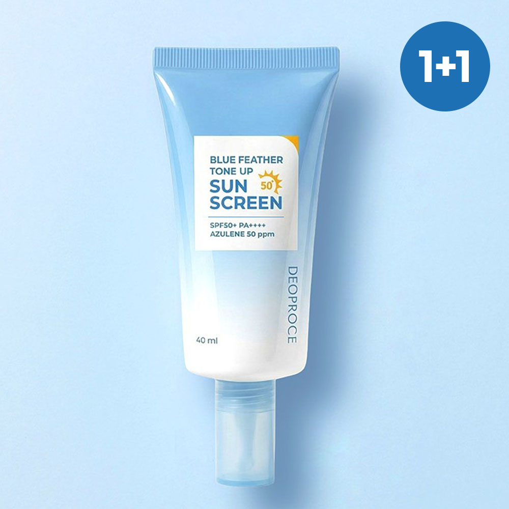 [디오프러스] (1+1) 블루 페더 톤 업 선 스크린(40ml)