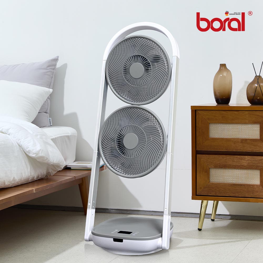 보랄 BLDC 무선 듀얼 헤드 접이식 선풍기 BR-D808RCF