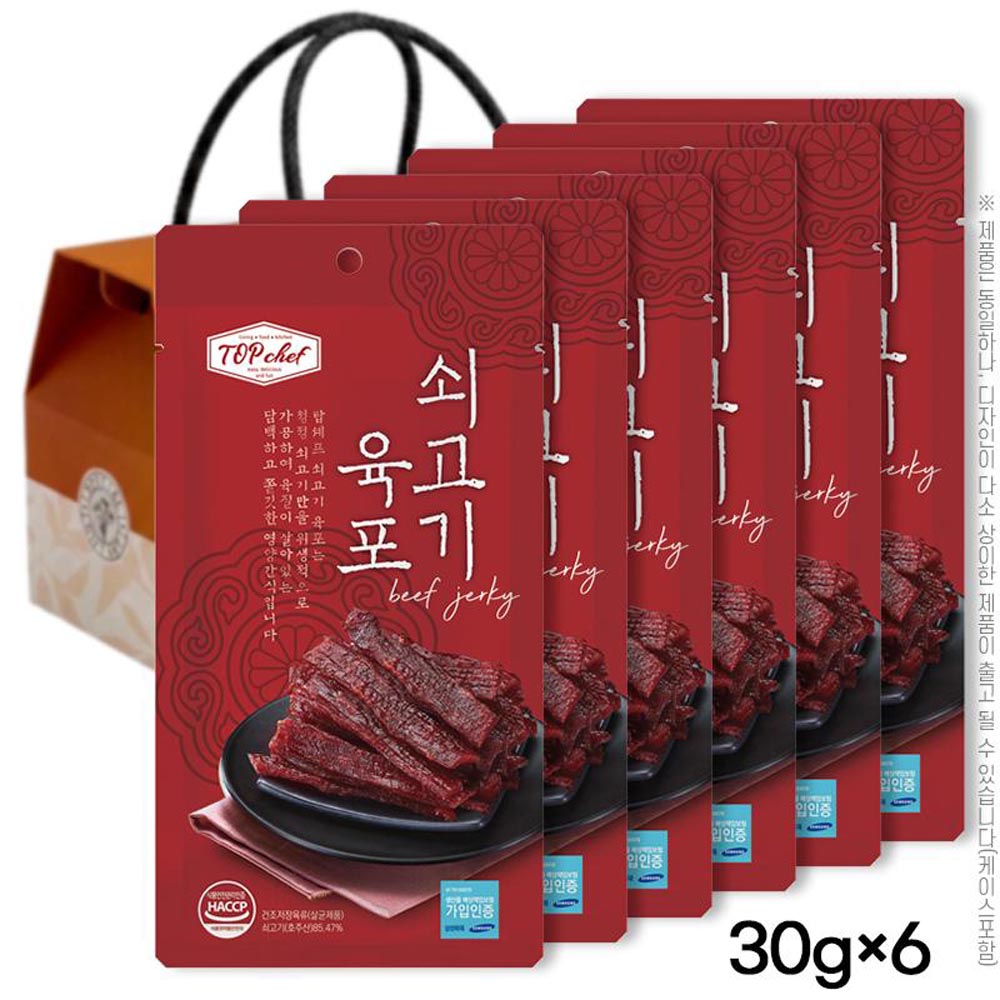 탑셰프 쇠고기육포30g 6P
