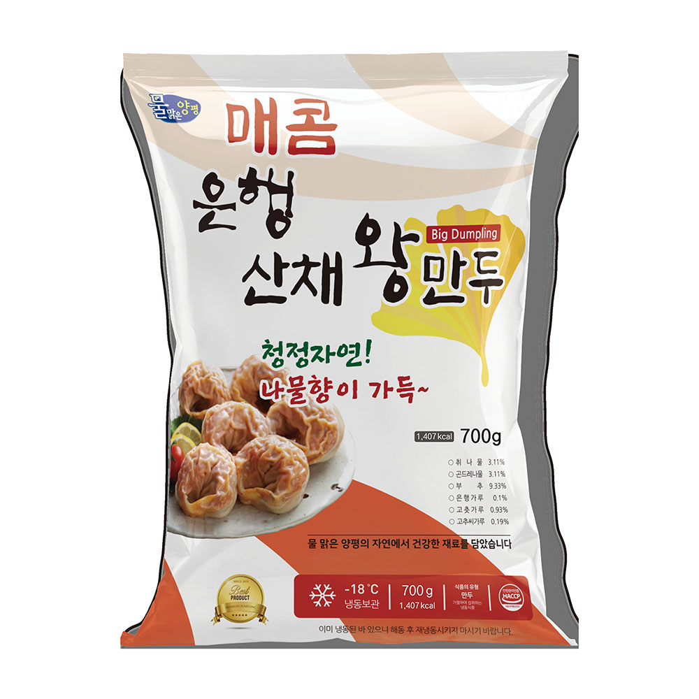 은행산채왕만두_매콤 10EA, 700g