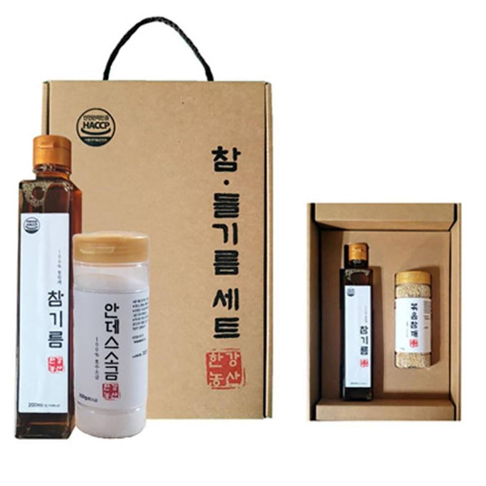 [한강농산] 참기름 2종세트 (안데스소금)