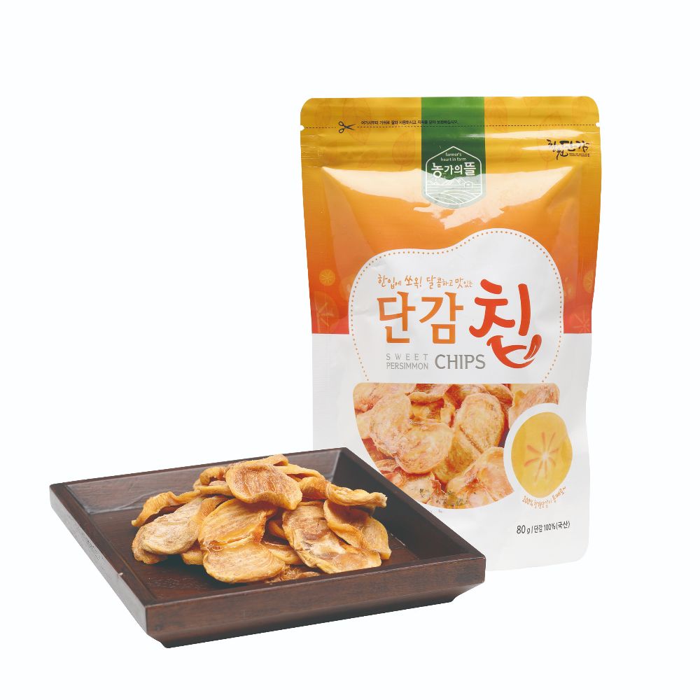 [유통기한할인] [농가의뜰] 달콤 바삭 건강간식 단감칩 80g / 소비기한: 27.03.14 까지