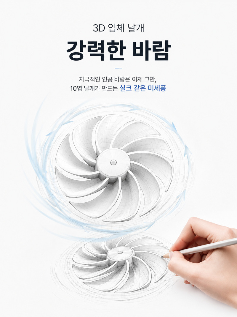 [비마드] 26년형 3D 써큘레이터형 스탠드 선풍기 AZF-RC6222 상세 6