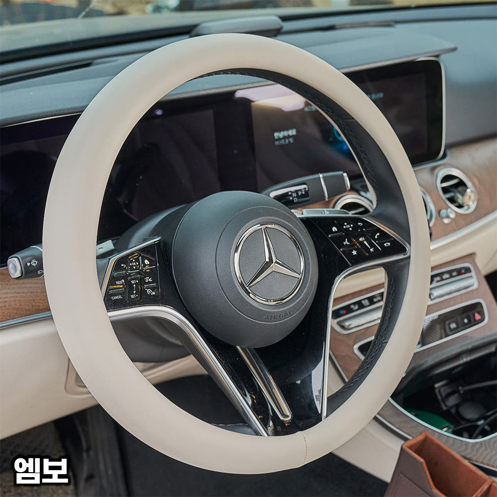 [베이온] 자동차 실리콘 핸들커버 원형 엠보