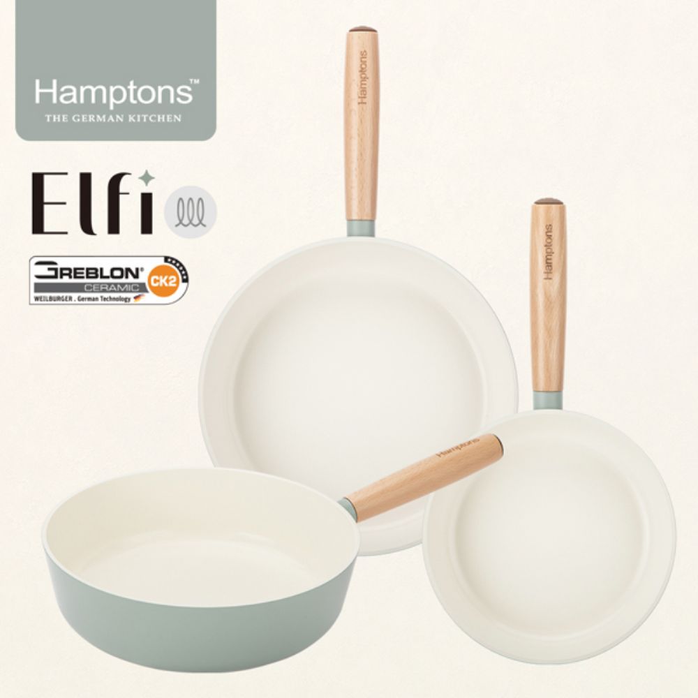 [Hamptons] 햄튼 엘피 세라믹 IH 프라이팬 20F+26F+26W 3종 세트-D
