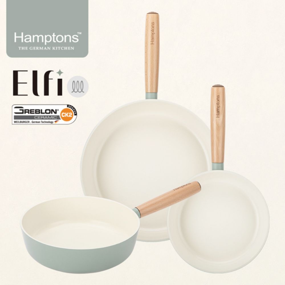 [Hamptons] 햄튼 엘피 세라믹 IH 프라이팬 20F+28F+24W 3종 세트-F