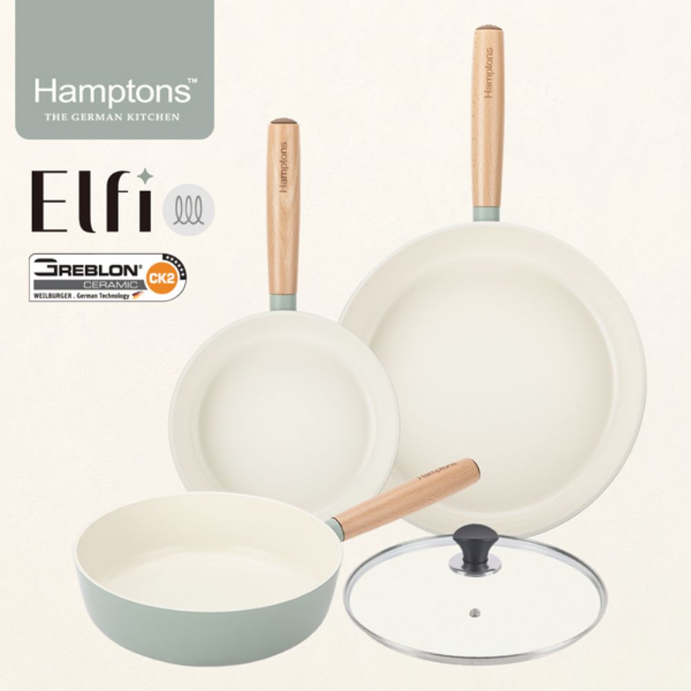 [Hamptons] 햄튼 엘피 세라믹 IH 프라이팬 20F+28F+24W+24G 3종 세트(4P)-G