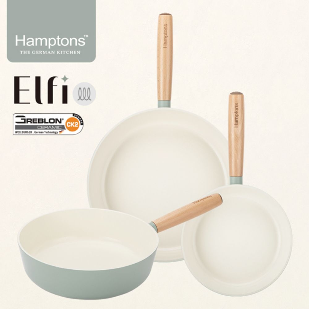 [Hamptons] 햄튼 엘피 세라믹 IH 프라이팬 20F+28F+26W 3종 세트-H