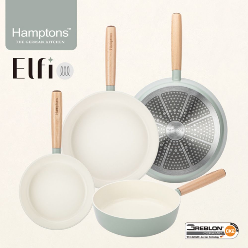 [Hamptons] 햄튼 엘피 세라믹 IH 프라이팬 20F+26F+28F+24W 4종 세트-A