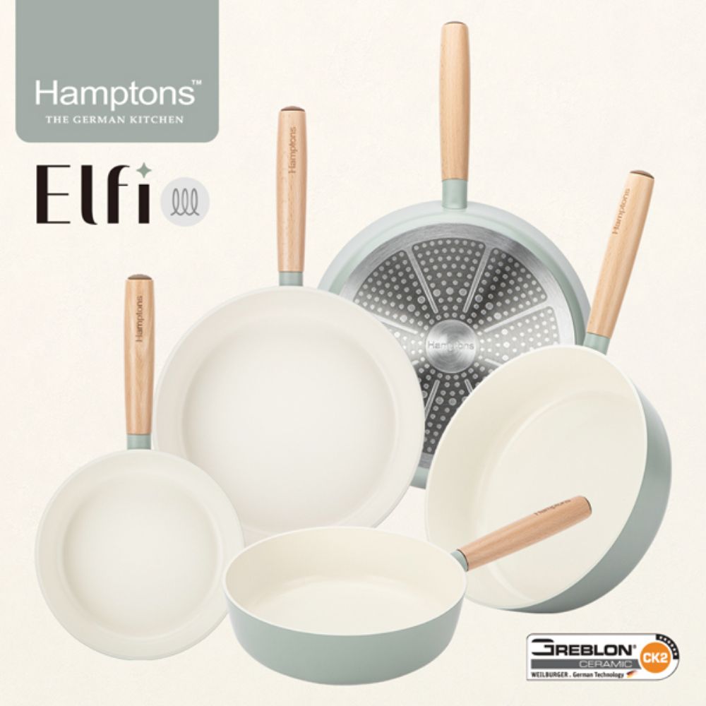 [Hamptons] 햄튼 엘피 세라믹 IH 프라이팬 20F+26F+28F+24W+26W 5종 세트-A