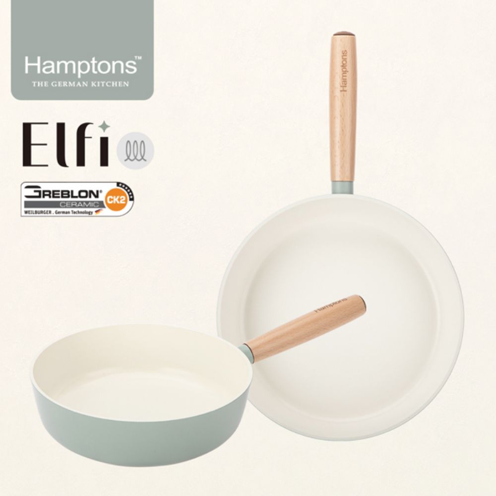 [Hamptons] 햄튼 엘피 세라믹 IH 프라이팬 26F+24W 2종 세트-C