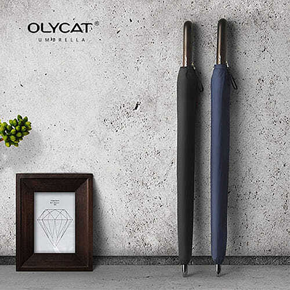[생활더봄] OLYCAT 24K 우드그립 경량 튼튼한 프리미엄 골프 수동 장우산