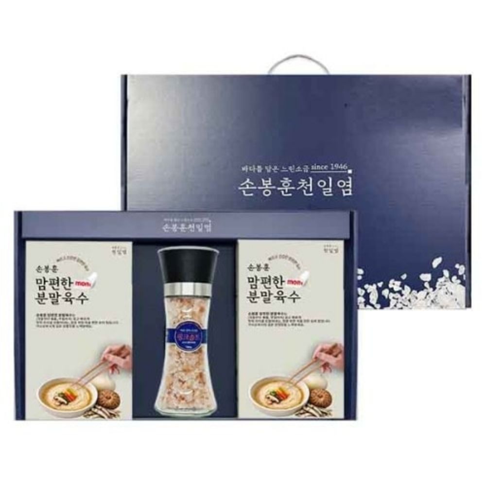 [손봉훈] 풍미담 3종 선물세트 (그라인더(소금)1+분말육수2)