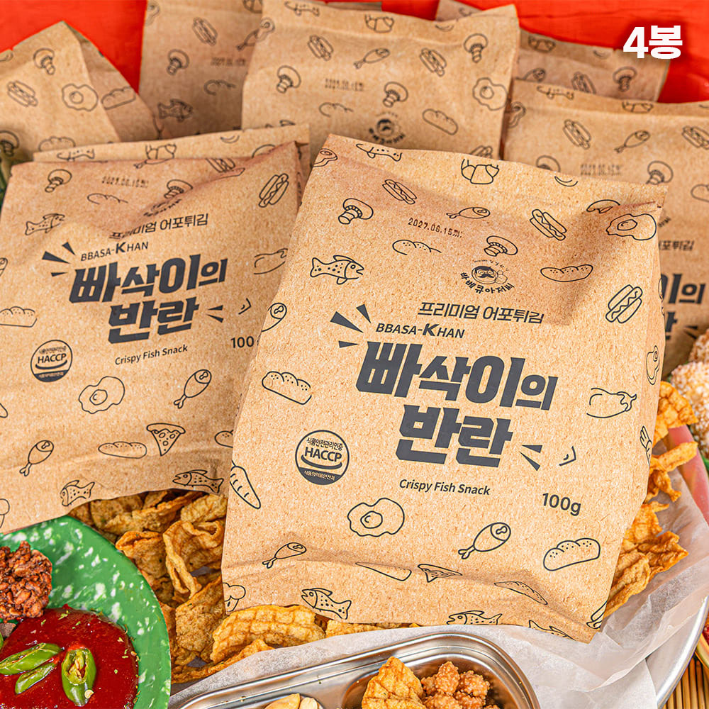 바삭바삭! 소리까지 맛있는 빠삭이의 반란 100g x 4봉