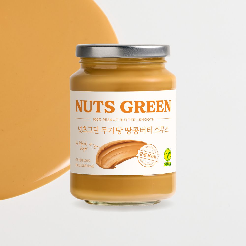 [넛츠그린] 무가당 땅콩버터 스무스 480g