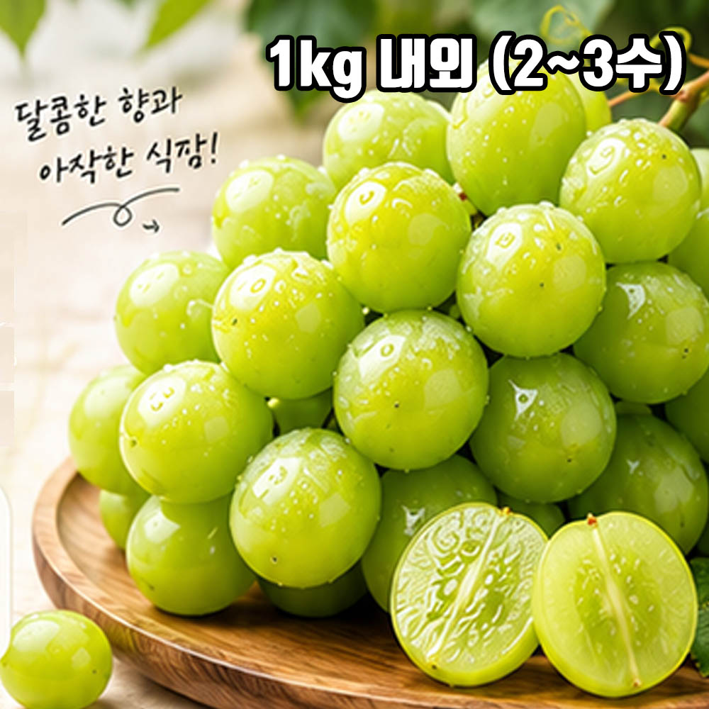 [경매선별농산물] 샤인머스켓 (경상도 김천) 1kg 내외 (2~3수)