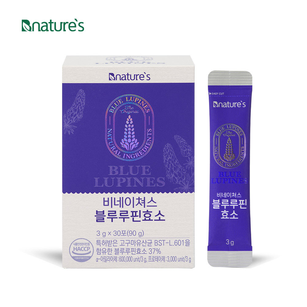 [비네이처스] 블루루핀효소 루피나빈 3g * 30포(1개월분)