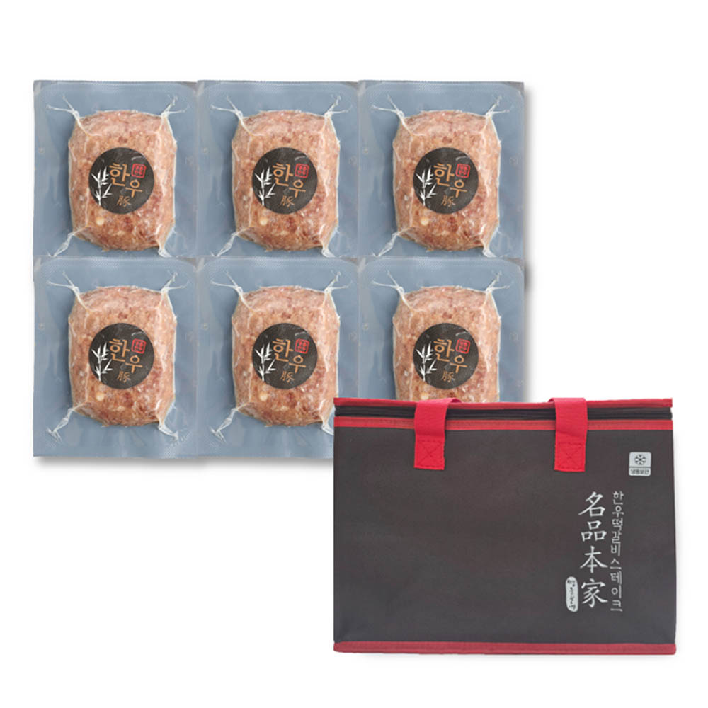 명품본가 수제한우떡갈비 가방형 1.02kg (170g*6ea)