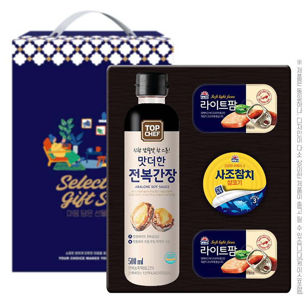 탑셰프 전복간장 사조참치 라이트팜 2P(4종)