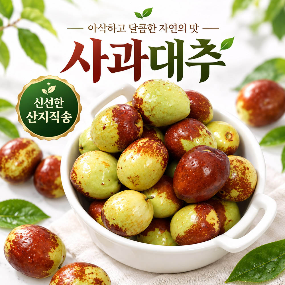 국내산 햇 사과대추 대 1kg (55과내외)