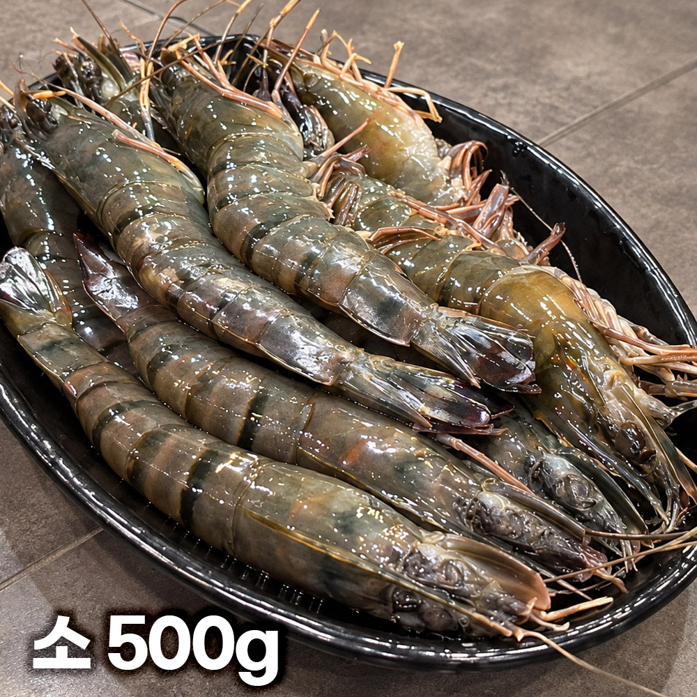 냉동 블랙타이거 새우 소 500g (25미 내외)