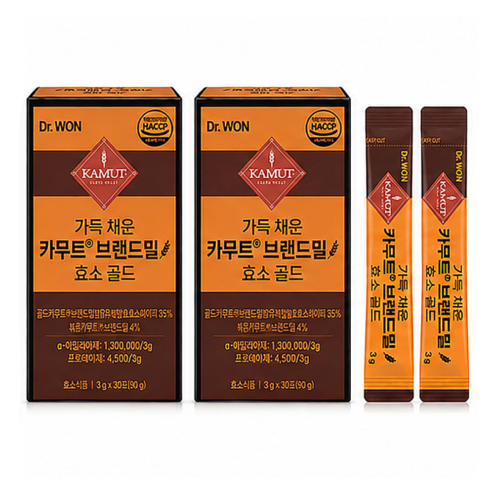[닥터원] 가득채운 카무트 브랜드밀 효소 골드 30포 90g 2박스