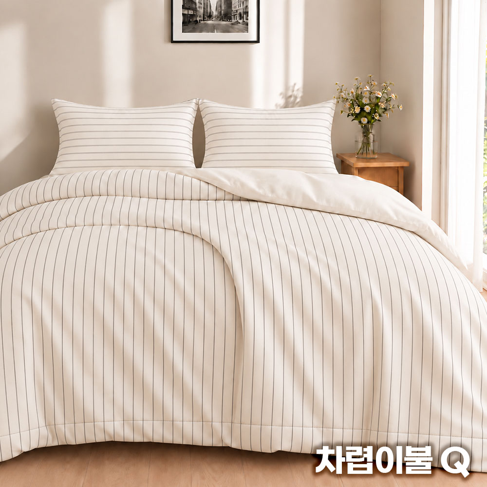 [리오타노 이태리] 스트리아 소프트터치 저소음 사계절 차렵이불(Q)