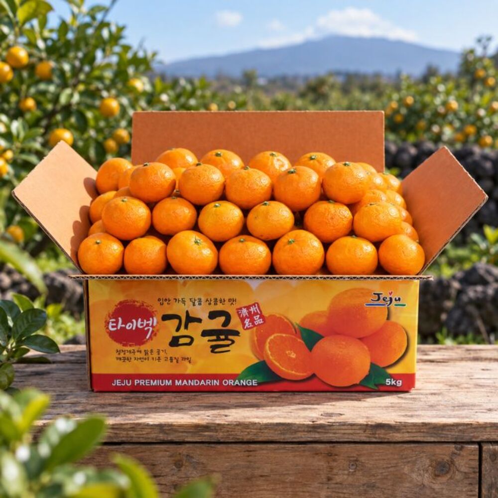 제주직송 스테비아농법 타이벡감귤 3kg 중대과